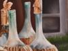 Fiaschi impagliati cm 25x35 oil on gallery canvas