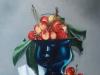 Ciliege nel blu cm 50x60 olio su tela juta