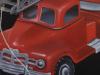 Camion dei pompieri cm 50x50 oil on gallery canvas
