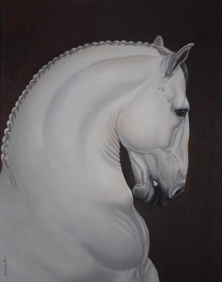 Cavallo Bianco cm 70x90 oil on canvas