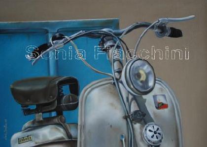 Azzurra cm 50x70 oil on gallery canvas
